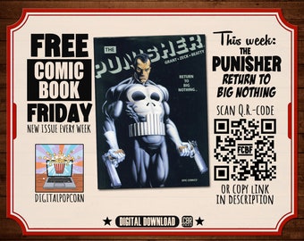 Gratis stripboek vrijdag! Deze week: "The Punisher - Return to Big Nothing" Scan de QR-code of kopieer de link in de beschrijving. | CBR-bestand | Digitale downl. |