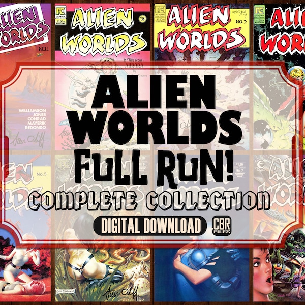 Alien Worlds Comics Full Run - Complete - All 9 issues - Beautiful and spicy vintage comic series | Digital Download | cbr-files |