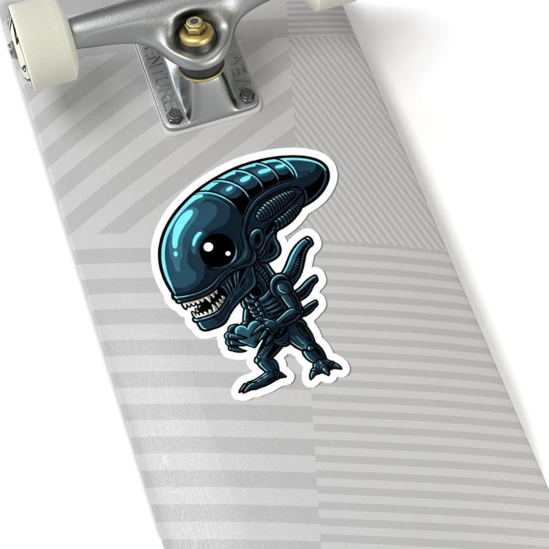 Alien Sticker, Glossy Sci-fi Decal - Etsy