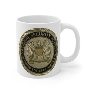 Coffee Mug NSA National Security Agency Mug Image of Challenge Coin