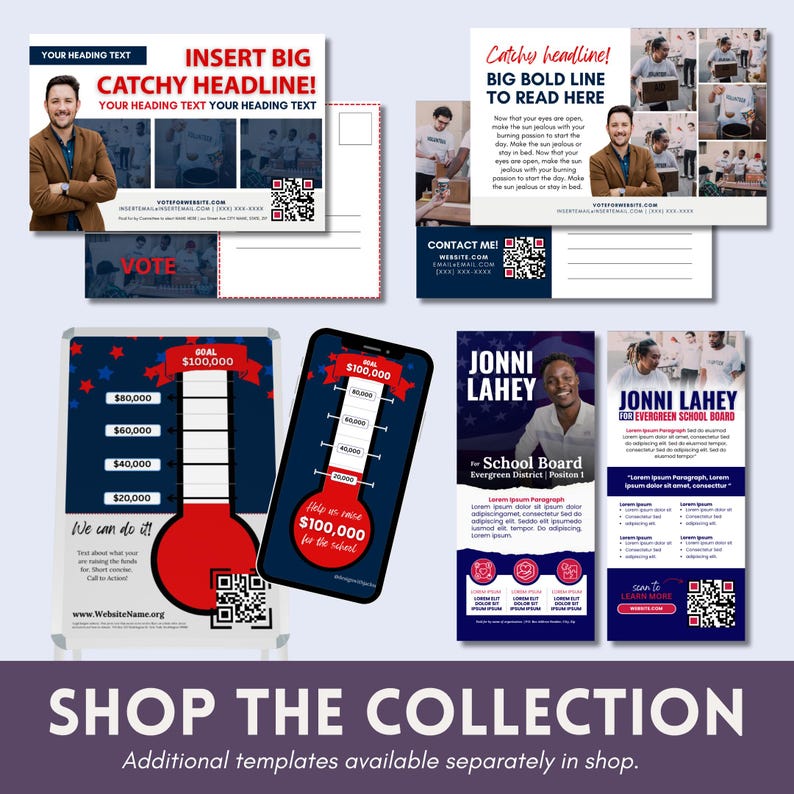 Political Campaign Rack Card Template: 4x9 Canva Flyer (digital ...