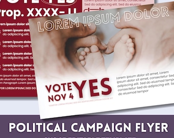 Szablon pocztówki politycznej, EDDM, Canva, edytowalny (pobranie cyfrowe)