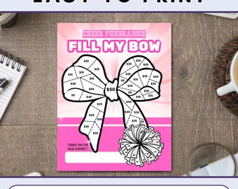 Cheer Fundraiser Printable, Fill My Megaphon & Bogen Tracker (PDF)