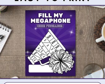 Cheerleader Fundraiser Vorlage, Fill My Megaphone & Bow (PDF)