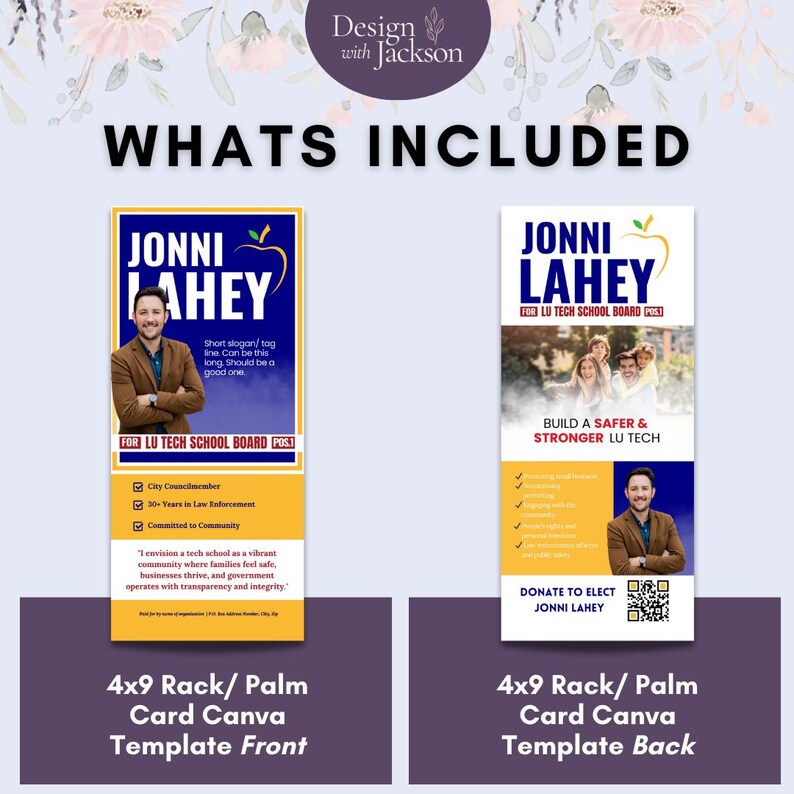 Political Campaign Rack Card Template: Editable 4x9 Canva Design ...