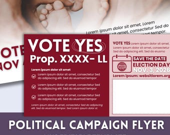 Szablon pocztówki kampanii politycznej, EDDM (Canva, 11x6) (pobranie cyfrowe)