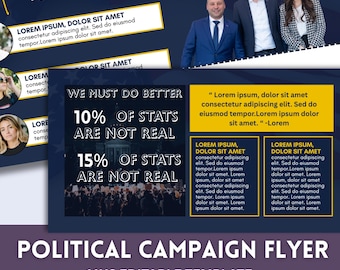 Szablon pocztówki politycznej, 11x6 EDDM, edytowalny w Canva (pobranie cyfrowe)