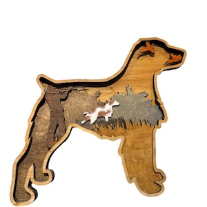 Dog - Laser Cut Out Unfinished Wood Craft Shape DOG105 Dog - Laser Cut Out Unfinished Wood Craft Shape DOG105
