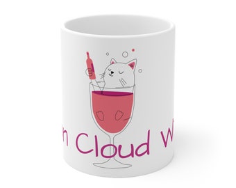 Living on Cloud Wine Mug