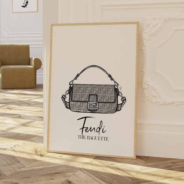 Handbag 'Fendi' Poster -  Downloadable Print