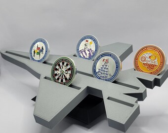 Unique Military Challenge Coin Display Stand Holder.