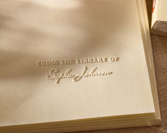 CUSTOM BOOK STAMP – 16 Styles, Collective Handmade Art, Wood & Self-Inking, Library Gift for Book Lovers, Eco-Friendly Long-last Ink