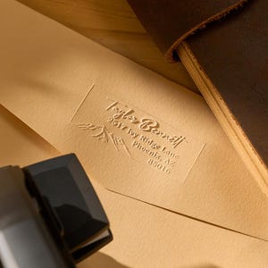 ADDRESS EMBOSSER – Custom Return Address Stamp, Personalized Seal, Wedding Stationery, Couple Gift, Elegant Address Label Embosser