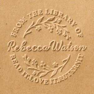 PERSONALIZED BOOK EMBOSSER – Ex Libris Stamp, Library Design, Book Lover Gift, Mother&#39;s Day Gifts, Custom From The Library Of Book Stamp