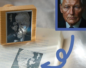 CUSTOM PORTRAIT STAMP - Personalized Hand-Drawn Face Stamp from Photo, Eco-Friendly Long-Last Ink, 3 Sizes, Unique Gift & Invitation Stamp