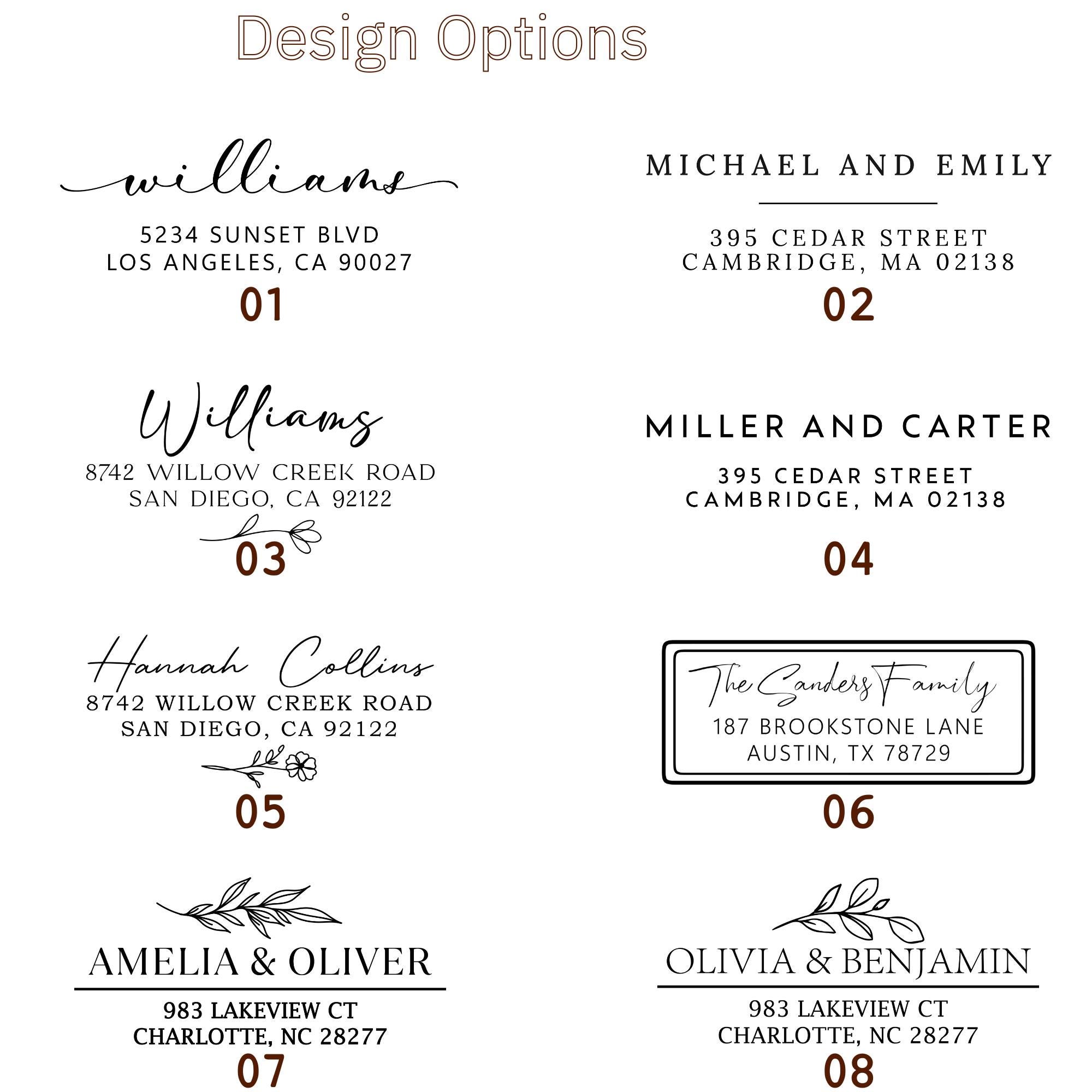 ADDRESS EMBOSSER – 18 Designs, Custom Return Address Seal, Removable ...