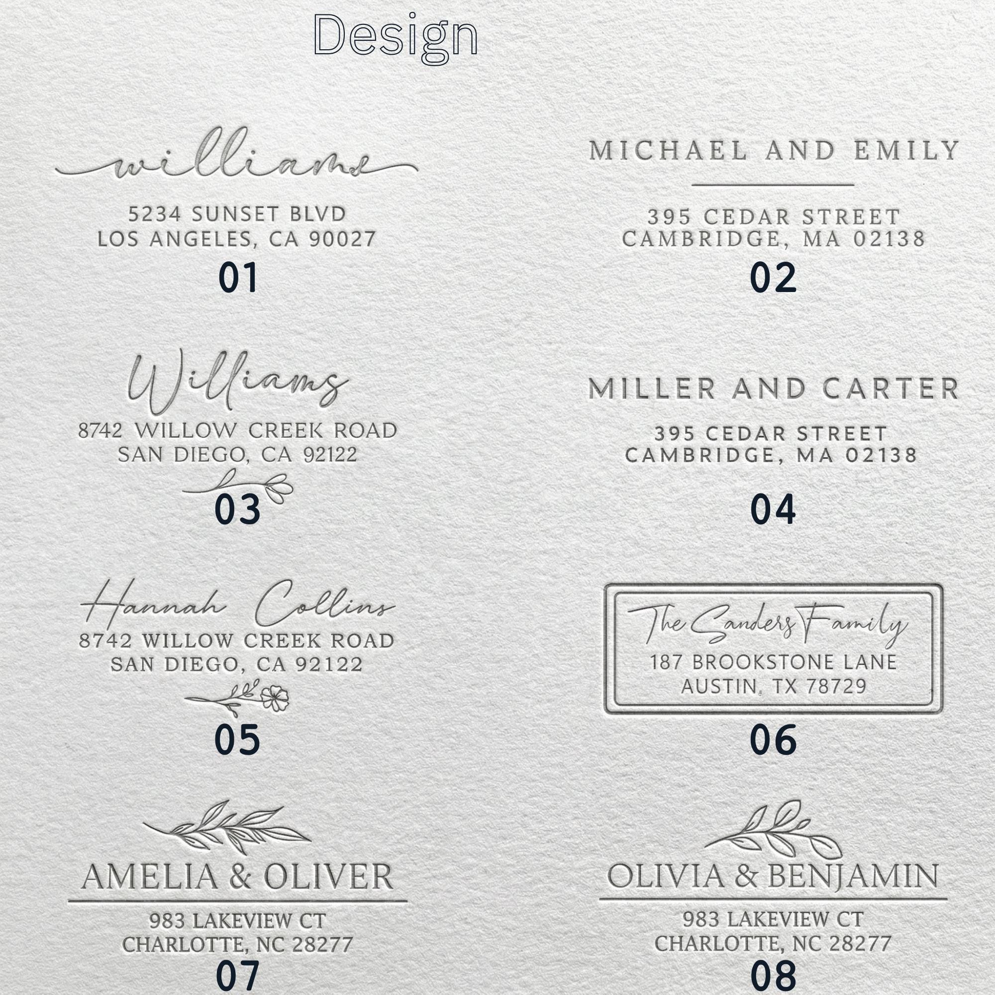 Return Address Stamp, Custom Address Stamp, Address Embosser, Custom Return Address Embosser, Personalized Wedding Seal, Couple Gift