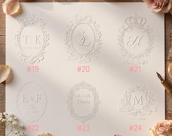 Custom Monogram Wedding Embosser -Custom Wedding Embosser,Personalized Embosser, Wedding Envelop Embosser, Napkin Embosser, 40mm (1.57")