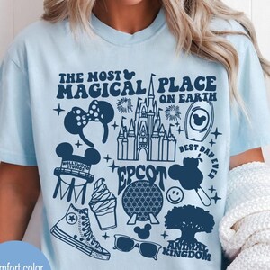 Comfort Color The Most Magical Place On Earth Shirt Disney World Shirts, Disney Vacation t-Shirt, Disneyland Shirt, Disney Trip Shirt