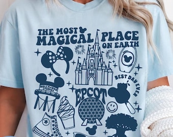 Comfort Color The Most Magical Place On Earth Shirt Disney World Shirts, Disney Vacation t-Shirt, Disneyland Shirt, Disney Trip Shirt