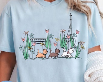 The Aristocats Paris Epcot France Shirt, Disney The Aristocats Bonjour since 1970 Shirt, Disney Cats Marie Shirt, Aristocats Shirt