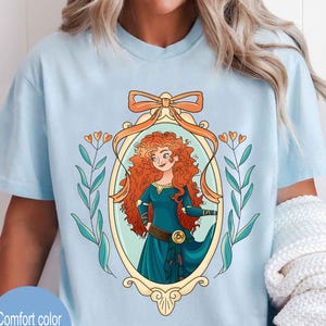 Comfort Color® Merida Coquette Bow Shirt, Merida coquette Floral T-shirt, Brave Princess Merida Shirt, Cute Merida Tee.