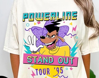 Retro 90s Goofy Movie Comfort Colors Shirt, Max Goofy Roxanne Powerline Shirt, Disney World Tour Shirt, Goofy Movie Shirt, Disney Group Tee