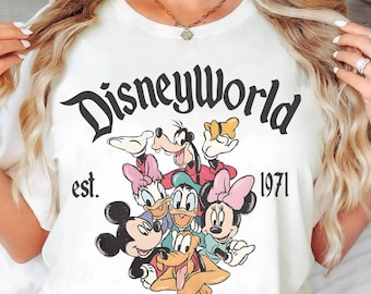 Retro Disneyworld Florida Shirt, Disneyworld Est 1971 Shirt, Disney Vacation Shirt, Mickey And Friends Shirt, Retro WaltDisney world Shirt