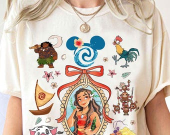 Comfort Color Disney Moana Coquette Bows Shirt, Disney Moana 2 Movie Shirt, Disney Moana Shirt, Magic Kingdom Shirt, Disney Moana Kids shirt