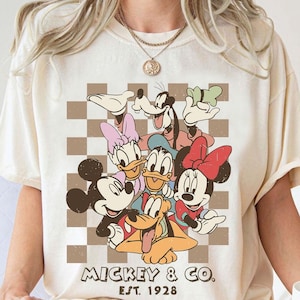 Vintage Comfort Color Mickey & Co Est 1928 Shirt, Disney Mickey And Friends Shirt, Disney Shirts, Disney Trip 2024 Shirt, Disneyland Shirts