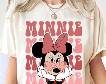 Cute Minnie Mouse Shirt, Disney Minnie Shirt, Disney Shirt, Disneyland Shirt, Vintage Disney Shirt, Disney World Shirt, Comfort Color Shirt