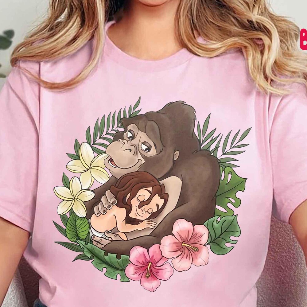 Kala And Tarzan Mother'S Day Shirt, Kala And Tarzan Floral Shirt, Disney Mother'S Day Vintage Shirt, Gift For Mom, Wdw Mother'S Day Tee Teesummer
