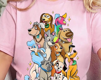 Cute Disney Dogs Shirt, Disney Dogs Lover Comfort Colors Shirt, Disneyland Dogs Lover Sweater, Disneyland Shirt, Disney Women's Tee Shirts
