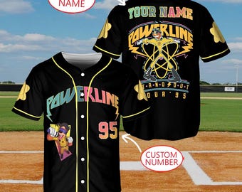 Custom Powerline Baseball Jersey, A Goofy Movie Baseball Shirt