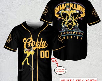 Powerline Retro 90s Jersey, Goofy Movie Max Roxanne Shirt, Disney World Tour Baseball Jersey, Birthday Gift for Disney Fans