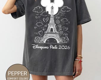 Disney Vacation Eiffel Tower Mickey Mouse Ears 2026 Shirt, Disneyland Paris Mickey and Minnie Shirt, Paris Games Tee, USA 2026 Team Shirts