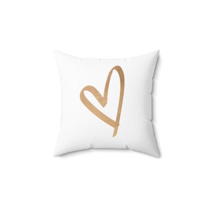 Gold heart Pillow