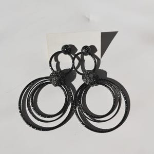 Gorgeous collectible large earrings by Lia Sophia, round, with rhinestone,
