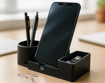 3D gedruckter modularer Schreibtisch Organizer - Telefon, Stifte, USB, Büroklammern - Mehrfarbig