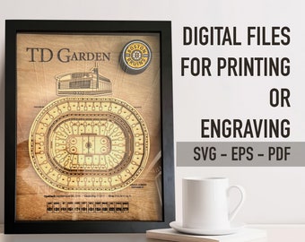 UPDATED for 2026 Boston Bruins TD Garden Seating Plan: Laser Engraving/Printing (Digital File)