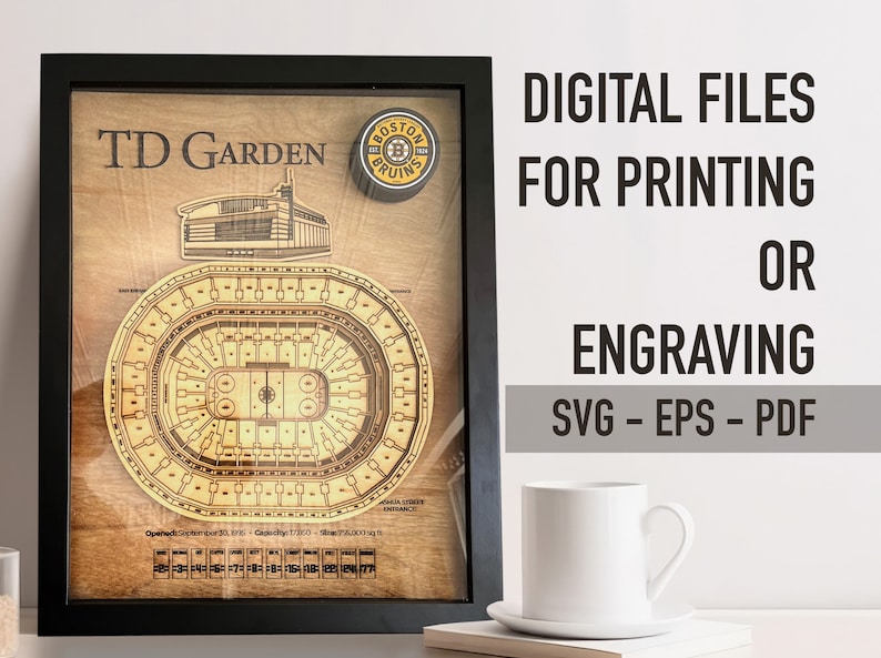 Boston Bruins TD Garden Seating Plan and Building. Digital File for ...