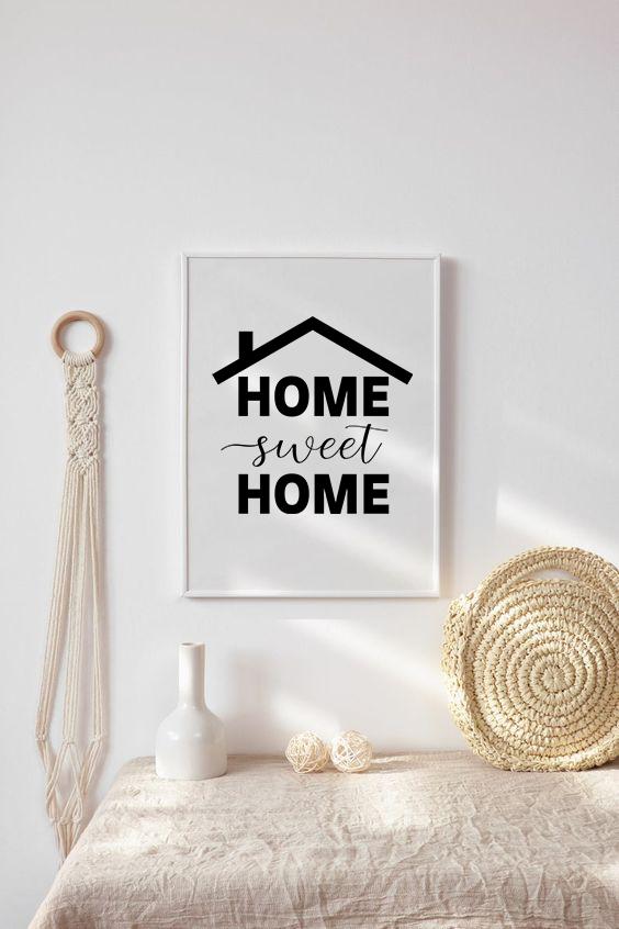 Modern home Sweet Home Printable , Instant Download Wall Art , Home ...