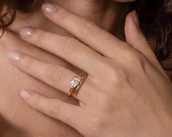 Pear Moissanite Ring, 18K Gold Vermeil, 2 Carat Pear Cut Diamond Alternative, Bypass Spiral Engagement Ring, Gold Rose Gold Silver