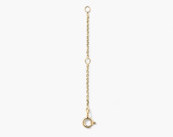 Necklace Extender Chain, 18K Gold Vermeil or 925 Sterling Silver, 2 Inch 5cm Adjustable Extension, Fits All Necklaces, Dainty Layering