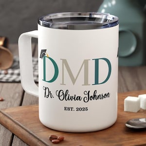 Personalized Dentist Graduation Tumbler, DDS DMD Dental School Gift, Congratulations Gift, Graduation Gift  for New Dentist, Son, Daughter
