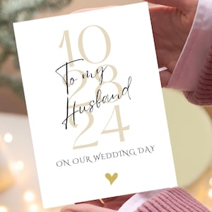 To my Husband On Our Wedding Day Card Personalized Wedding Card for Husband to be Letter to Husband Card from Bride Wedding note for Groom