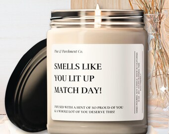 Match Day Candle Gift 2026, Smells Like You Lit Up Match Day, Residency Doctor Gift, Scented Candle