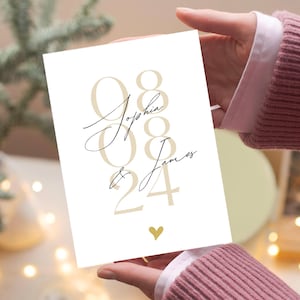 Personalized Wedding Anniversary Date Card Happy Anniversary Year Card Paper Anniversary Gift Set for Husband Wife Couple Mr Mr Mrs Mrs Gift