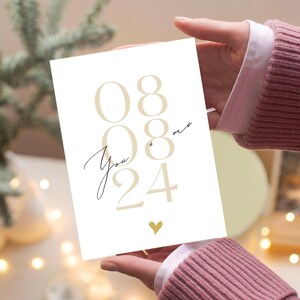 Personalized Wedding Anniversary Date Card Happy Anniversary Card Paper Anniversary Card for Husband Wife Couple Mr and Mr Mrs and Mrs Card