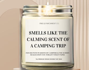 Camping Gifts, Calming Scent of Camping Trip Candle, Adventure Outdoorsy Nature Lover, RV Camp Decor, Anniversary Gift, Birthday Gift